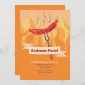 Uitnodiging van de Barbecue Party (Voorkant / Achterkant)