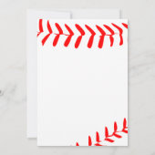 Uitnodiging van de Baseball Birthday Party (Achterkant)