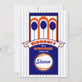 Uitnodiging van de Baseball Fan Surprise Party (Achterkant)