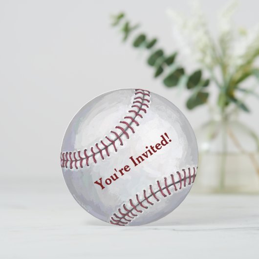 Uitnodiging van de Baseball Party (Staand voorkant)