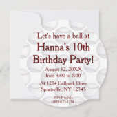 Uitnodiging van de Baseball Party (Achterkant)