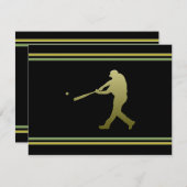 Uitnodiging van de Baseball Party (Voorkant / Achterkant)