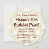 Uitnodiging van de Baseball Party (Achterkant)