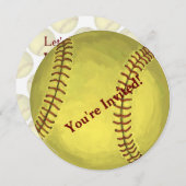 Uitnodiging van de Baseball Party (Voorkant / Achterkant)