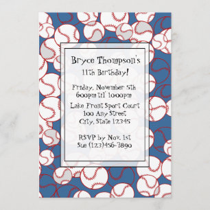 Uitnodiging van de Baseball Party