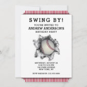 Uitnodiging van de Baseball Party (Voorkant)