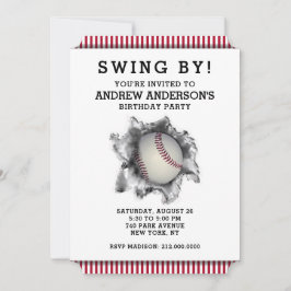 Uitnodiging van de Baseball Party