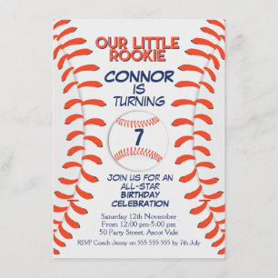 Uitnodiging van de Baseball-wedstrijd voor jongen