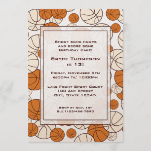 Uitnodiging van de Basketball Party