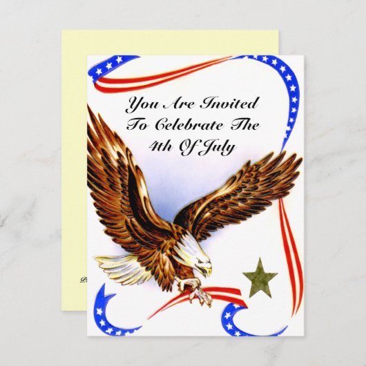 uitnodiging van de BBQ op 4 juli (Voorkant / Achterkant)