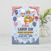 Uitnodiging van de BBQ-partij op de Dag van de Arb (Staand voorkant)