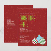 Uitnodiging van de befaamde Ornaments Party (Voorkant / Achterkant)