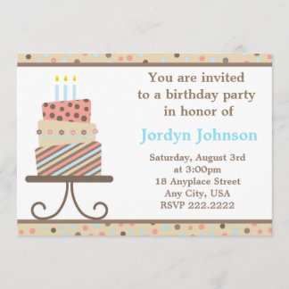 uitnodiging van de Birthday Cake Party