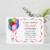 Uitnodiging van de Birthday-partij (Staand voorkant)