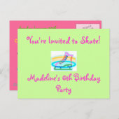 uitnodiging van de Birthday Party (Voorkant / Achterkant)