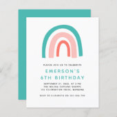 Uitnodiging van de Birthday Party van het Kind Beg (Voorkant / Achterkant)