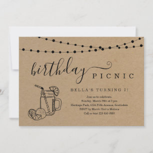 uitnodiging van de Birthday Picnic Party