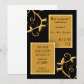 Uitnodiging van de Black and Gold Retirement Party (Voorkant / Achterkant)