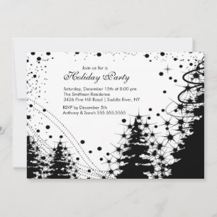 Uitnodiging van de Black & White Winter Holiday Pa