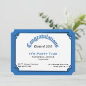 Uitnodiging van de blauwe diplomatie (Staand voorkant)