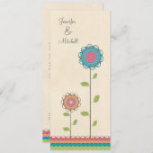 Uitnodiging van de Bloemen van de Partij van het (Voorkant / Achterkant)