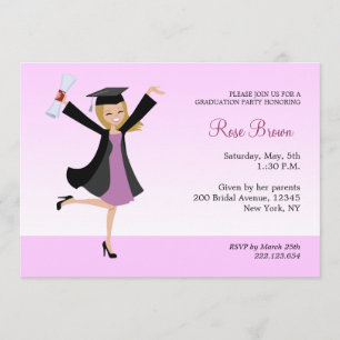 Uitnodiging van de Blonde Graduation Party