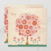 Uitnodiging van de Boom van de Mandarijn van het (Voorkant / Achterkant)