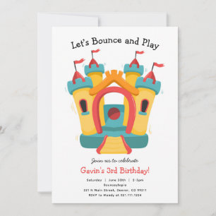 Uitnodiging van de Bounce House Birthday Party