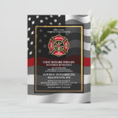 Uitnodiging van de brandweerpartij (Staand voorkant)