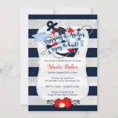 Uitnodiging van de Bridal van de Anchor - Nautisch (Voorkant)