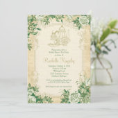  uitnodiging van de Bridal van de Tea Partij (Staand voorkant)