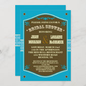 Uitnodiging van de Bridal van de westerne Couple (Voorkant / Achterkant)