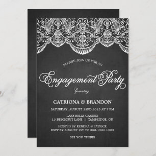 Uitnodiging van de Brocade Lace Engagement Party