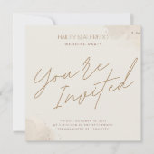 Uitnodiging van de bruiloft om de data te bewaren (Voorkant)