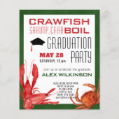 Uitnodiging van de BUDGET Crawfish Boil Graduation (Voorkant)