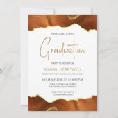 Uitnodiging van de Burnt Oranje Agate Graduation P (Voorkant)
