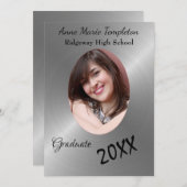 Uitnodiging van de Burnyed Silver Photo Graduparty (Voorkant / Achterkant)