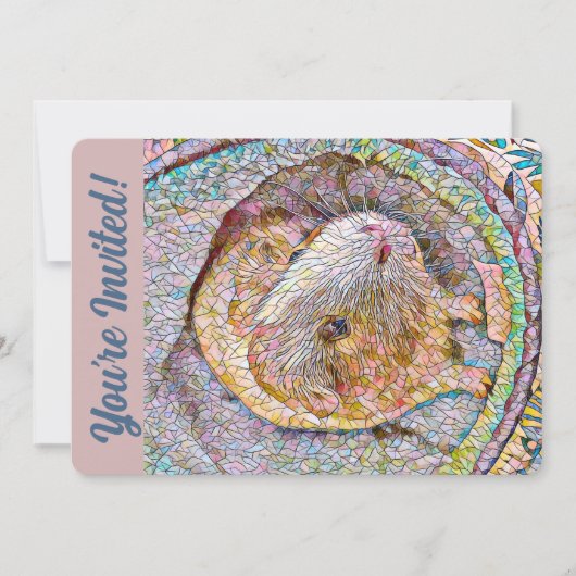 uitnodiging van de Cavia Birthday Party (Voorkant)
