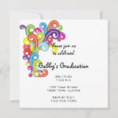 Uitnodiging van de Colorful Graduation Party (Voorkant)