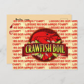 Uitnodiging van de Crawfish Boil Party (Voorkant / Achterkant)