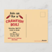 Uitnodiging van de Crawfish Boil Party (Achterkant)