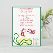 Uitnodiging van de Crawfish Boil Party (Staand voorkant)