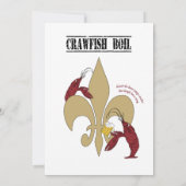 Uitnodiging van de Crawfish Boil Party (Achterkant)