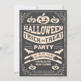 Uitnodiging van de Creepy Halloween Trick or treat