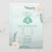 Uitnodiging van de Dag van de Beach van Seashell (Voorkant / Achterkant)