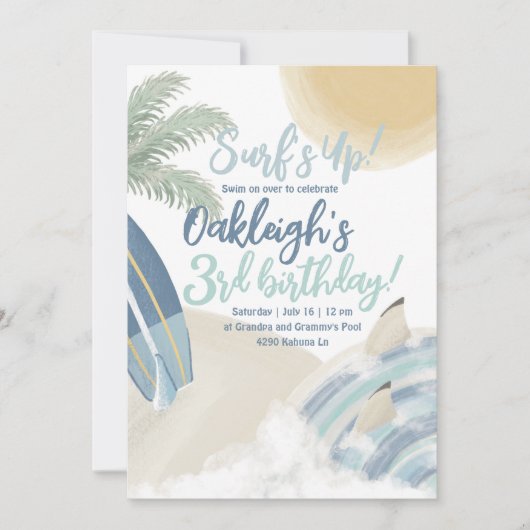 Uitnodiging van de Dag van de Dag van de surf (Voorkant)