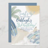 Uitnodiging van de Dag van de Dag van de surf (Voorkant / Achterkant)