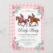 Uitnodiging van de Derby Horse Racing Party (Voorkant / Achterkant)
