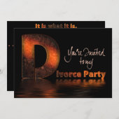 Uitnodiging van de Divorce (het Big D Word) (Voorkant / Achterkant)