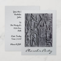 Uitnodiging van de Egyptische Hieroglyphs Pharoh's